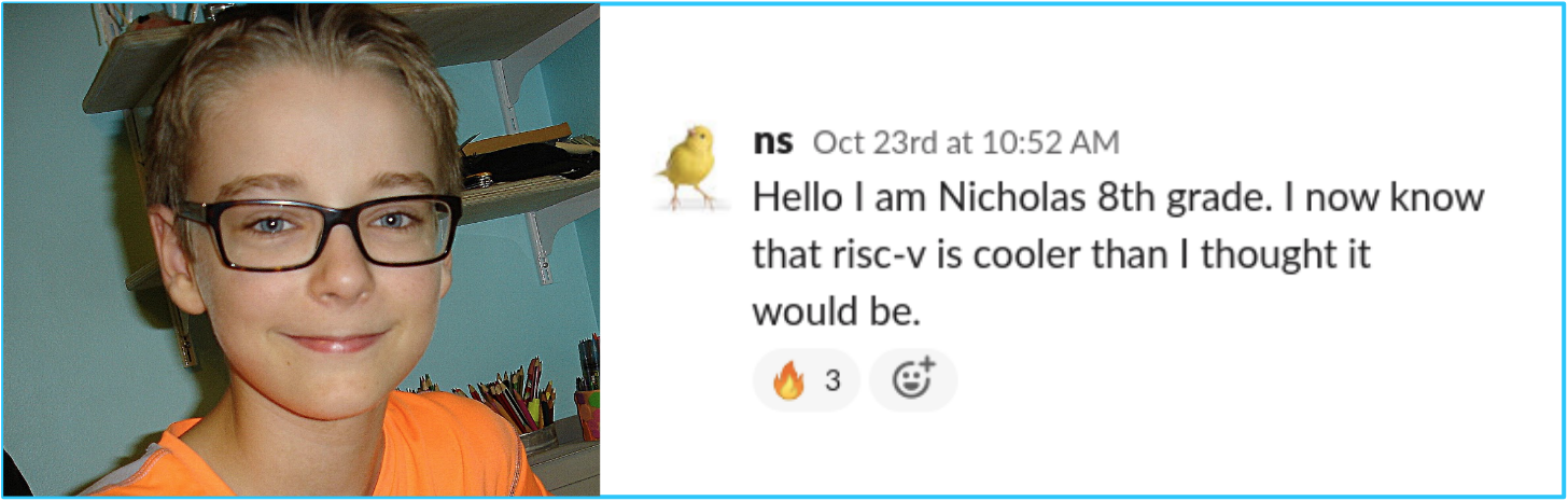 13-Year-Old, Nicholas Sharkey, Creates a RISC-V Core