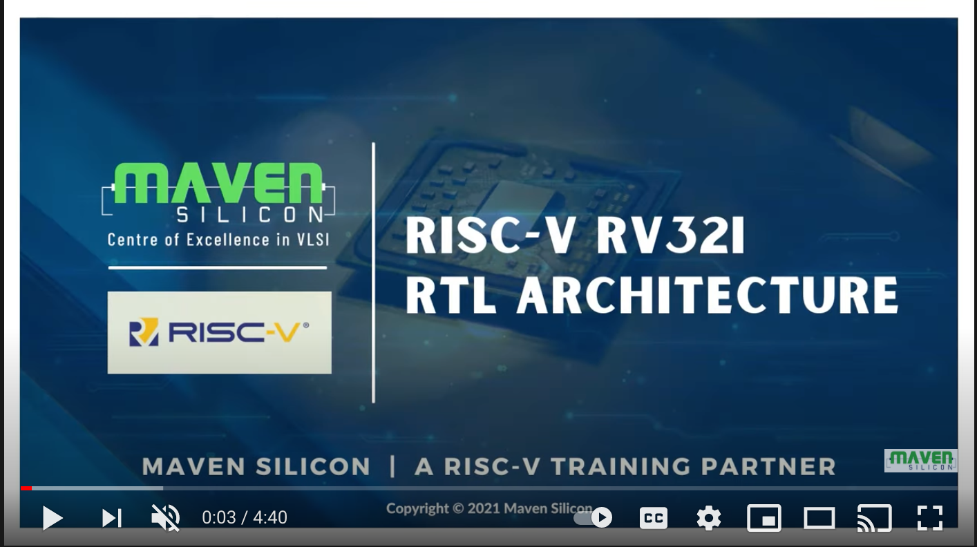 RISC-V RV32I RTL Architecture | Maven Silicon