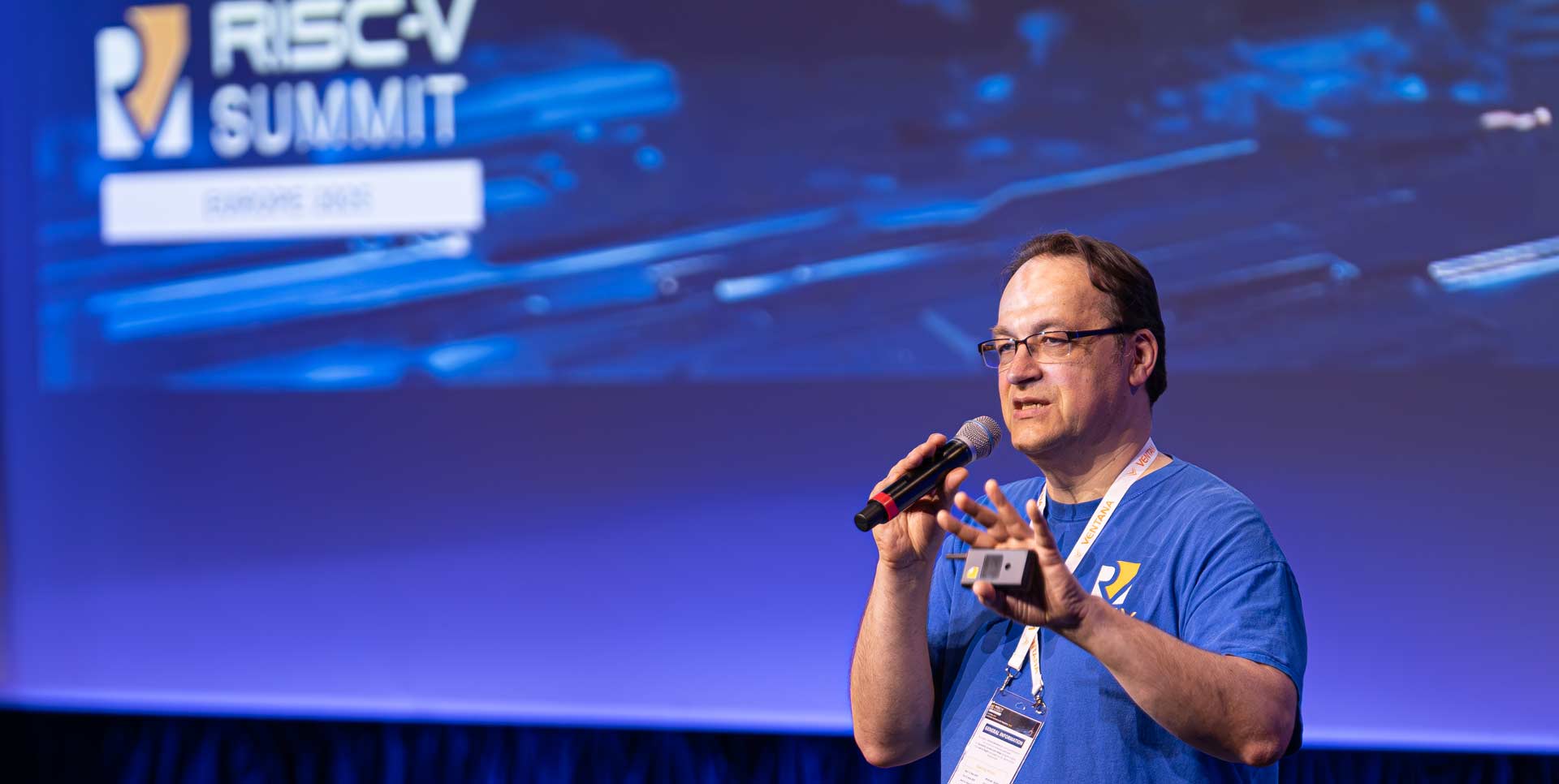 Krste Asanović talking at RISC-V Summit Europe 2025